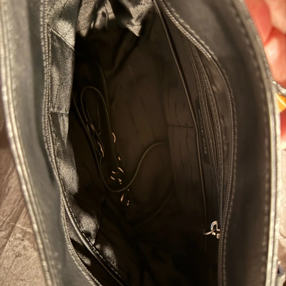 Stylish Black Leather Hobo Bag